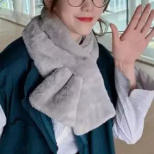 쁘띠 목도리 퍼 머플러 밍크 겨울 페이크퍼 넥워머 심플 부드러운