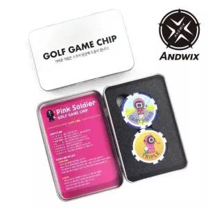 앤드윅스 핑크솔져 골프 게임칩 볼마커