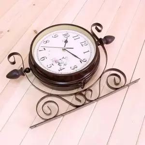 시계 HWA 엔틱 양면 벽시계 원형 KI-323 무소음