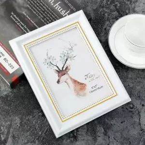 탁상 5x7 엔틱 탁상용 사진 전시 액자 화이트 2개세트 그림