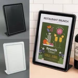 홍보판 A4 슬라이딩 프레임 L자 쇼케이스 POP꽂이 홍보게시판 슬라이딩액자