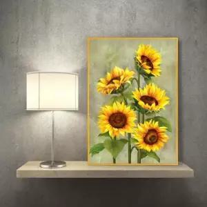 해바라기그림 해바라기그림액자 풍수그림 돈들어오는 A3goldAL8 풍수인테리어