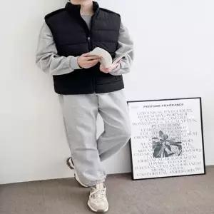 2컬러 패딩조끼 조끼 남성 덕다운 오리털 패딩 베스트 겨울