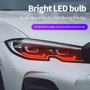 BMW 호환 3 시리즈용 멀티 컬러 LED 주간 주행등 DRL F30 G20 엔젤 아이즈 앱 색상 변경 모듈