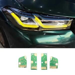 노란색 헤드라이트 DRL 모듈 엔젤 아이 LED 보드 23508301 BMW 호환 G30 G38 LCI