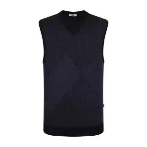 [롯데백화점]닥스 [베스트-선물포장가능]DLW1SWVE102N1BJ 25 FW 신상품 순모 자가드 브이넥 조끼