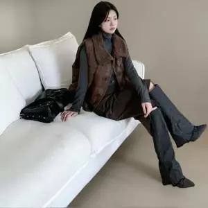 |KHP9229|여성용 코튼 코듀로이 7부 핀턱 버뮤다 팬츠