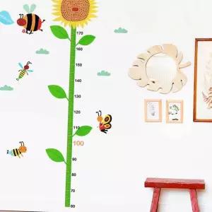 키재기 시트지 해바라기 키재기스티커 벽장식스티커 키재기스티커