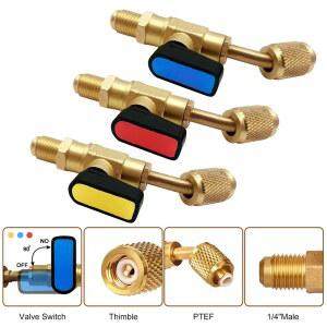 에어컨 앵글 차단 밸브, 냉매 볼 밸브, 냉매 충전 호스, R22, R12, R410a, R410A, R134A, R12, R22