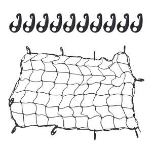 SUV에 루프 - 네트, 네트 액세서리 조절 있는 침대 탄성 적합 픽업 자동차 가능한 랙 10개의 트럭 번지 후크가 카고 범용 대용량