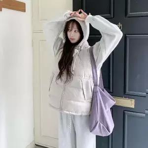 |CHJ6AC4|여성 후드 니트 패딩 조끼 포켓 베스트