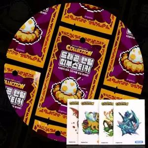 드래곤빌리지 랜덤 띠부스티커 4입 20팩