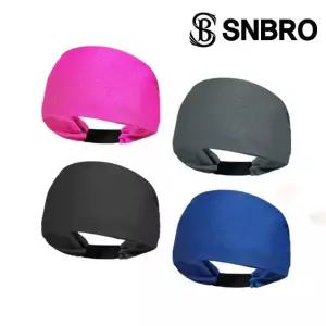 SNBRO 에스앤브로 3-WAY 멜란지 냉감원단 스포츠 헤드밴드 헤어밴드 2P