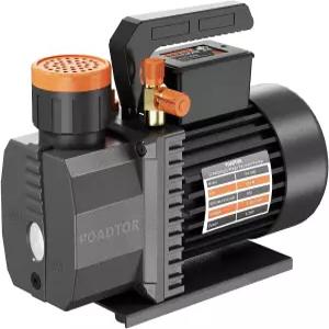 POADTOR 5CFM 진공 펌프 1단 HVAC R12 R22 R134a R410a용 38 마이크론 110V 에어컨 키트 /AUTO AC 냉매