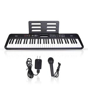 위한 공급 전자 스탠드 키보드 마이크가 및 초보자를 61키 있는 피아노 전원 휴대용 디지털 피아노 피아노 키보드, 장치, 악보 키보드, 선물 음악