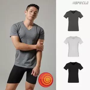 [스페클로]남성 노라인 심리스 기모반팔티 겨울 이너웨어 3종세트