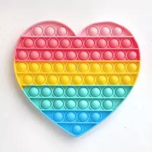 파스텔 레인보우 중형 하트 초대형 팝잇 푸쉬팝 팝잇