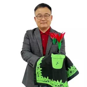 (KC인증) JL매직 빈 스카프에서 꽃이 나타나는 어린이 초등 마술 도구 꽃과 스카프