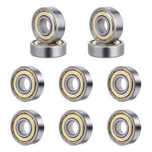 보후이즈 10개 608 ZZ 볼 베어링, 더블 메탈 밀폐 딥 그루브 베어링 8x22x7mm 가구용 스케이트보드 인라인 스케이트 스쿠터 롤러