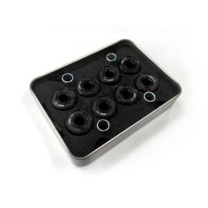 16pcs/2 세트 볼 세라믹 베어링, 슬리브 608 2RS 프로페셔널 롤러 스케이팅 스케이트보드 베어링 MS2304-8