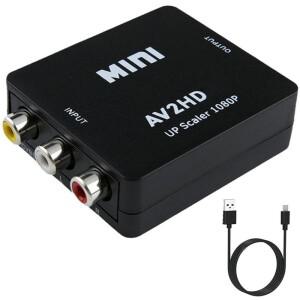 1080P RCA AV-HDMI 호환 컴포지트 어댑터 컨버터 AV2HD 오디오 비디오 케이블 CVBS AV USB 포함
