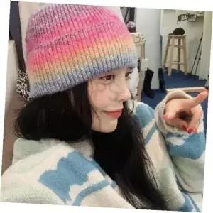 그라데이션 니트 비니 남자니트모자 여자겨울모자 스노우보드모자 겨울니트모자 스키장모자