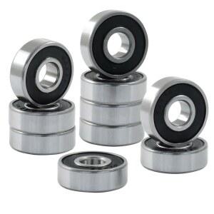 호르디온 20팩 608rs 베어링, 고무 밀봉 608-2RS 베어링 미니 스케이트보드 스케이트보드용 미니어처 딥 그루브 볼 인라인 스케이트 스쿠터 롤러 블레이드 스케이트(8mm x 22mm 7mm)