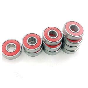 8pcs 608 베어링 속도 인라인 스케이트 휠 세라믹 608zz 스케이트보드 부품 롱보드 베어링(8pc Gcr15 Abec7)