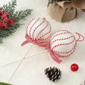 ( )어린이집 학원 오너먼트 레드 트리 크리스마스 교회 2p 세트 유치원 캔디사탕B 식당 업소 카페 성당