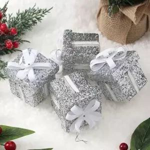 ( )선물상자 크리스마스 어린이집 세트 학원 업소 실버 카페 4p 트리 식당 오너먼트 유치원 성당 교회