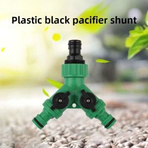 2웨이 정원 물 파이프 커넥터 어댑터 Y 모양 호스 분배기 밸브 스위치가있는 3 방향 플라스틱