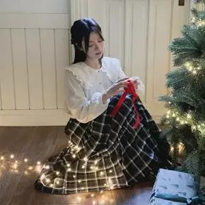 [옷자락]여성 프릴 빅카라 코듀로이 루즈핏 블라우스