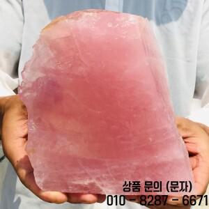 천연 거친 핑크 로즈 쿼츠 크리스탈 원석 표본 치유