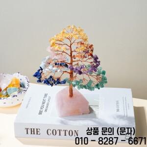 1개 천연 원석 크리스탈 행운의 나무   불규칙한 베이스로 장식되어 집 사무실 책상 및 거실에 딱 맞습니다