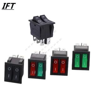 더블 라이트 스위치 로커 방수 ON-OFF KCD6 보트 전원 1 개 KCD8 6PIN 16A 250V 20A 125V