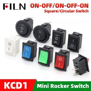 FILN KCD1-101 6A 250VAC 10A MRS-101 2핀 온오프 미니 소형 로커 스위치 토글 21x15mm 스냅인 간편 설치