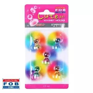 고품질 포비 초강력 큐티 자석 홀더 CT-02 11mm 5개입 놀이용 광고용 ...