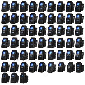 12v24v 파란색 Led 빛 5 핀 On Off SPST 로커 스위치 7 ARB Carling  자동차 보트 방수 푸시