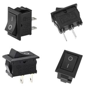 520100Pcs KCD1 보트 모양 스위치 2Pin 전원 ON-OFF 스냅인 로커 kcd1 10x15mm15x21mm