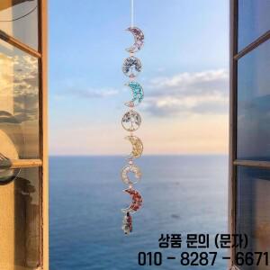 천연 마노 드림 캐처 벽 교수형 문 스타 태양 크리스탈 정원 침실 장식