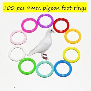 100피스 혼합 색상 비둘기 새 발 반지 메추라기 클립 조류 가전 제품에 대 한 9mm 식별