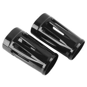 오토바이 블랙 CNC 알루미늄 컷 포크 부트 슬라이더 커버 1986-2013 할리 투어링 일렉트라 스트리트 로드