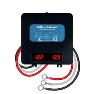 2X 12V 젤 홍수 AGM 납 산성 Lifepo4 리튬 배터리 용 LED 디스플레이 밸런서가있는 고품질 이퀄라이저