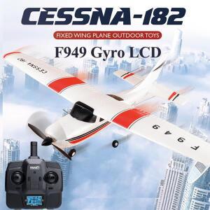 C0 WLtoys 2.4G F949 LCD 버전 RC 비행기 Cessna 182 3D6G 3Ch 고정 날개 야외 드론 RTF(자이로스코프