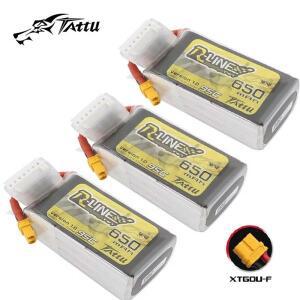 핫TATTU R-LINE 1.0 95C 650mAh 22.2V 리포 배터리 XT30 포함 RC 헬리콥터 쿼드콥터 FPV 레이싱 드론 부품