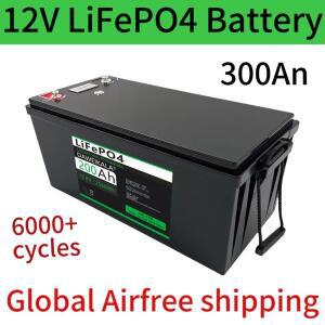12V 300Ah 고용량 LiFePO4 배터리 | 6000 사이클 + 내장 BMS RV태양광캠핑카골프 카트오프그리드 St에 안전