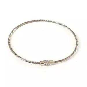 [무료배송] 와이어 카라비너 20cm 10P 캠핑 키링 수납 고리 잠금