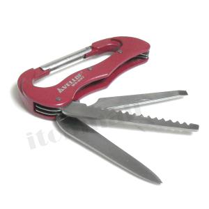 우신 멀티 카라비너 키고리 나이프 WS-K07 캠핑 캠프 용품 칼 낚시 레져 등산 용