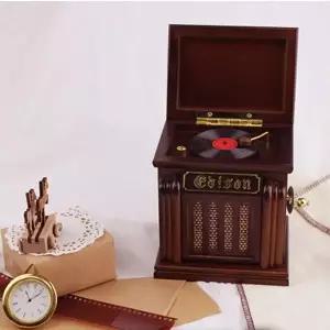 원목 에디슨 축음기 오르골 YA-168S