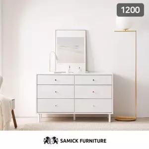 삼익가구 밀로 1200 6단 와이드 서랍장 착불